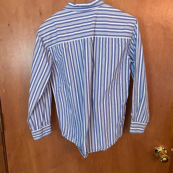 Boys striped dress shirt size L 10/12 - Picture 2 of 3